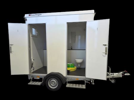 Toiletvogn 240 med 2 toiletter & kværn - Ø110 mm